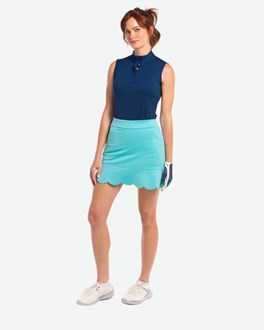 EPNY Pull On Knit Skort with Laser Scallop Hem Detail